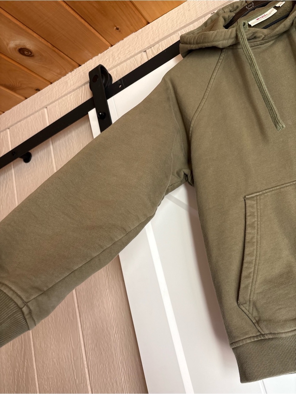 Fjall Raven Classic Hoodie Mens L Green Fleece Lined Long Sleeve Pullover - Picture 4 of 10